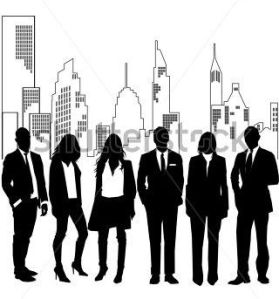 stock-vector-vector-team-of-successful-and-fashion-people-standing-on-a-front-of-a-urban-stylish-skyline-8204710