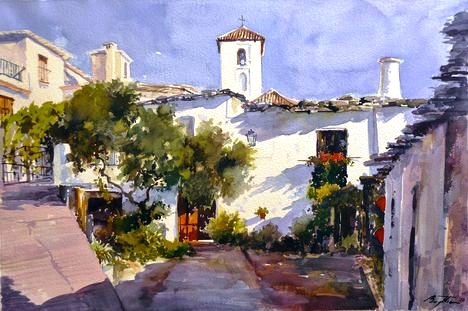 Acuarela-Capileira-37x55cm-vendido