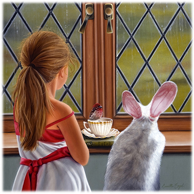 246-Alice-Wonderland-Realism-Bird-Painting