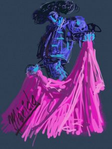 Abriendo El Capote. Pintura Digital. MLG. 2013