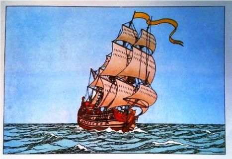 tintin_unicornio_barco