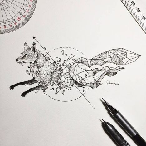 Wild-Animals-Intricate-Drawings-Fused-With-Geometric-Shapes-by-Kerby-Rosanes